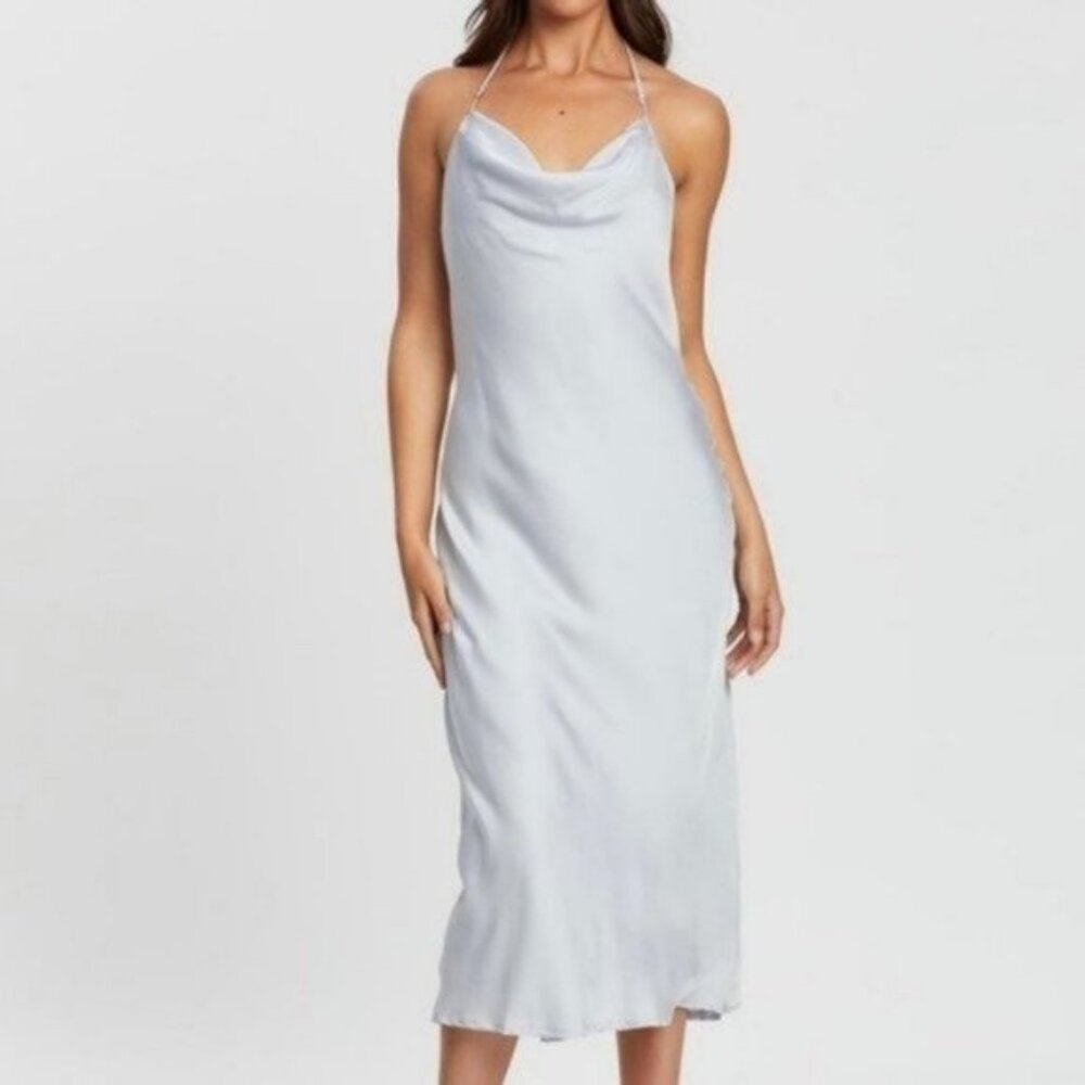 Capulet Eleni Midi Silver Dress Size S NWT
